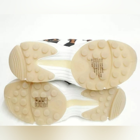 Michael Kors Women's Mixed Media Trainer Sneaker Size 9.5M Ecru Leopard NIB - Picture 10 of 12